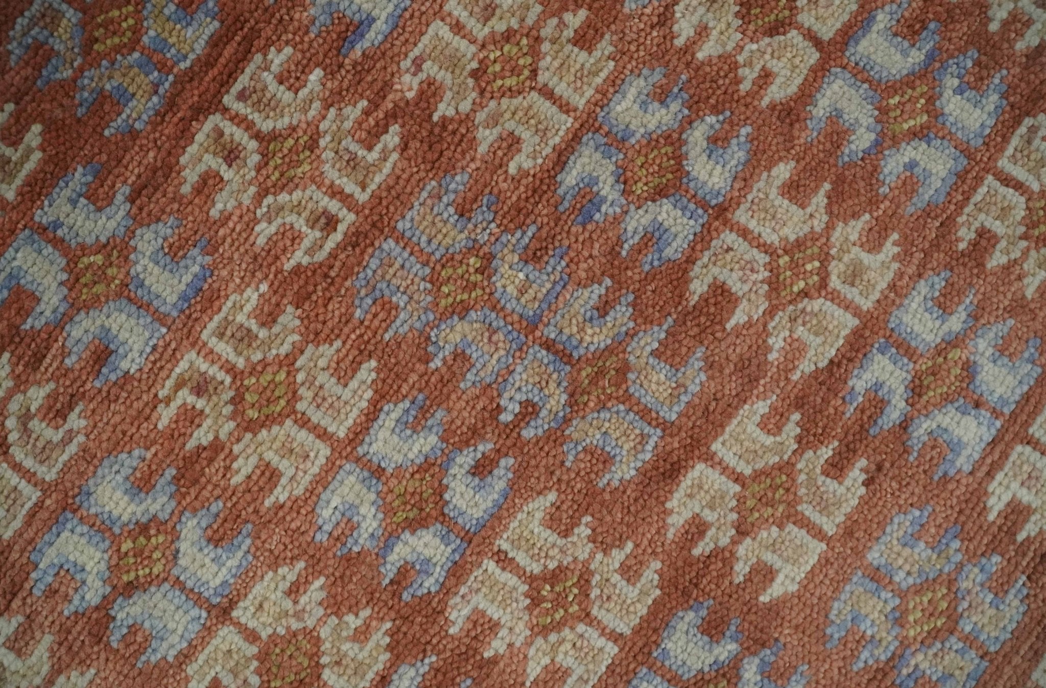 Rust, Beige and Blue Hand knotted Traditional Multi Size Oriental wool Area Rug - The Rug Decor