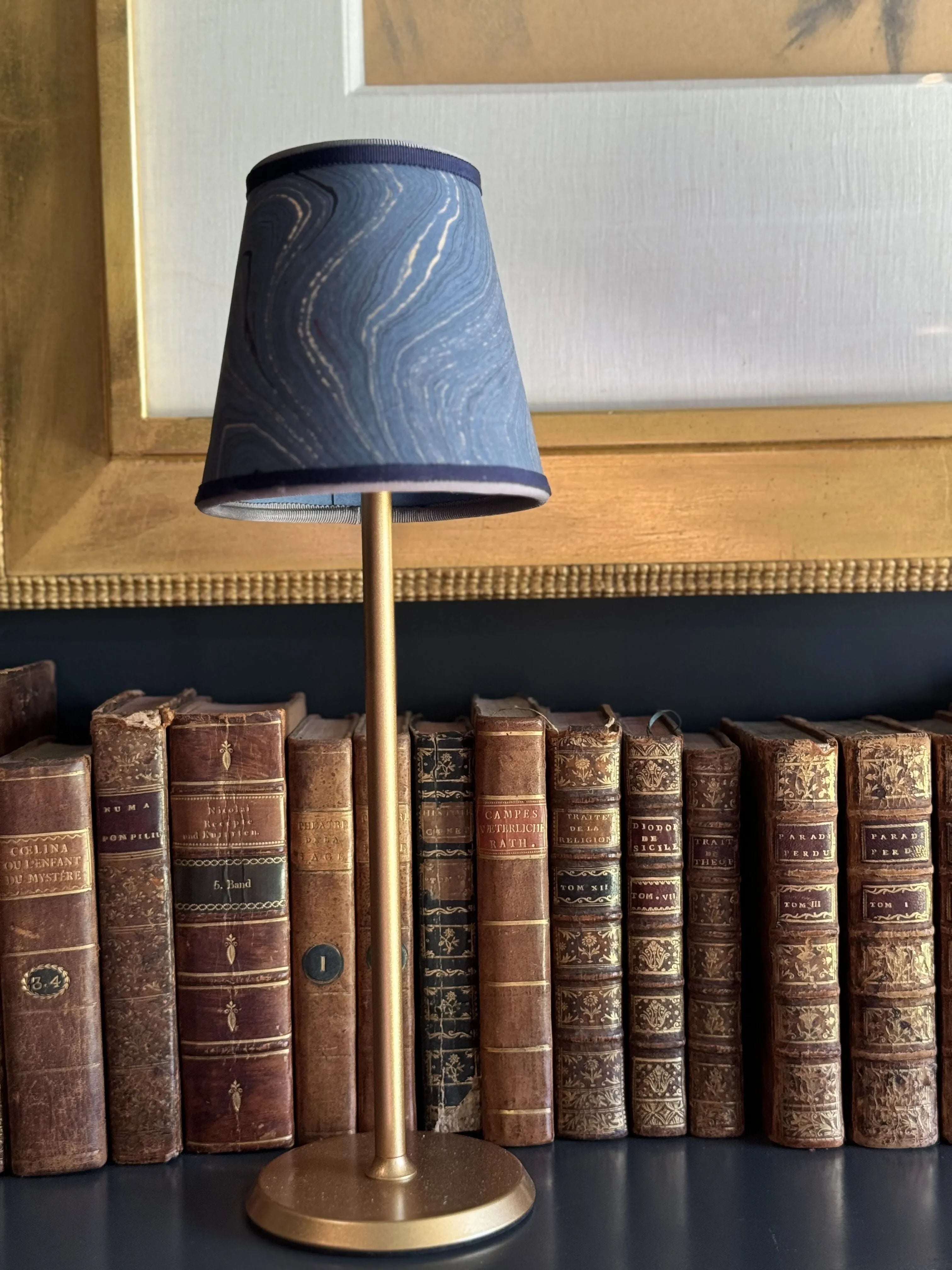 Small Marble Shade Cover in Sapphire - The Mayfair Hall