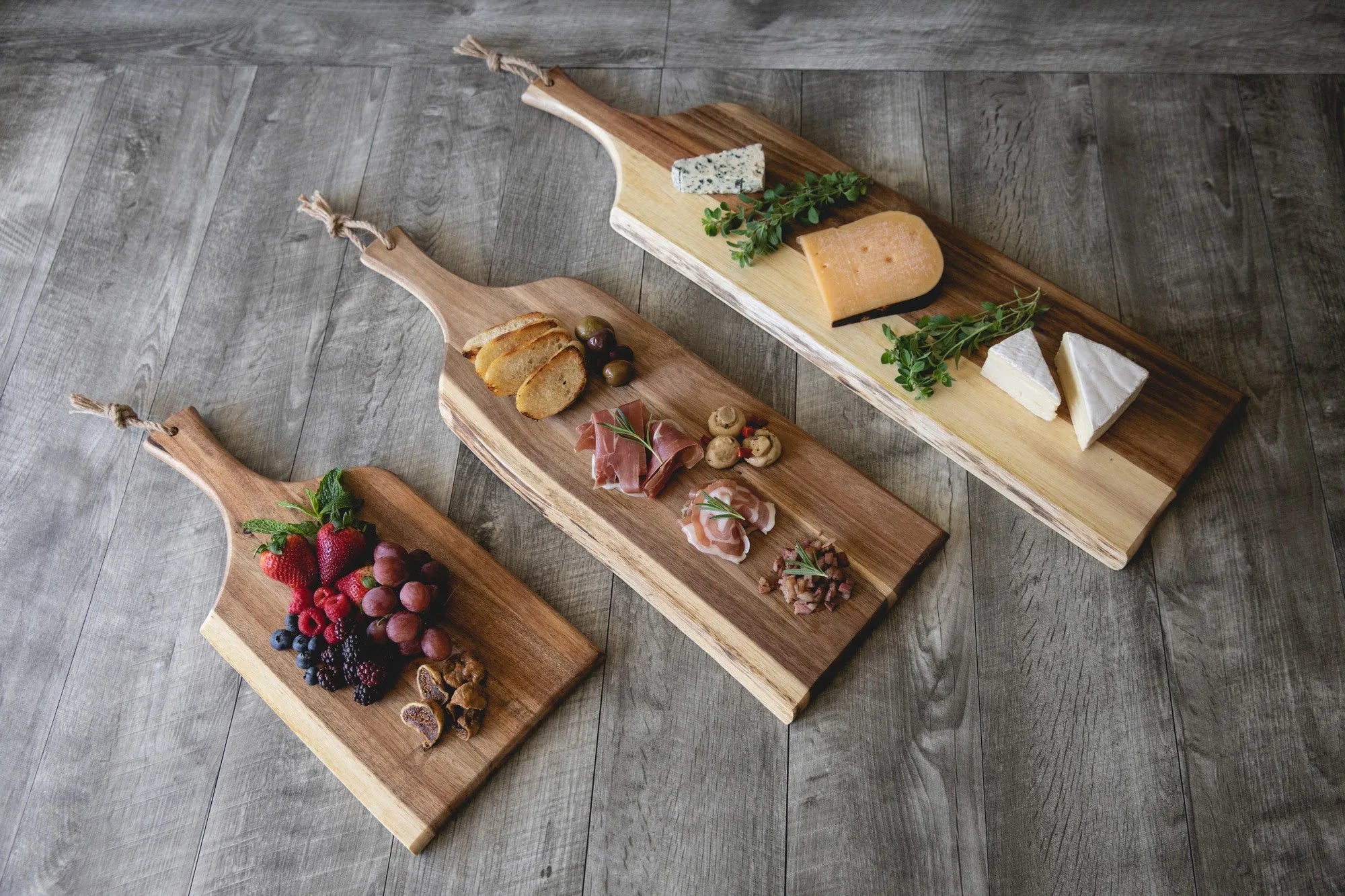 Set of 3 Artisan Serving Planks (18", 24", 30") - The Mayfair Hall