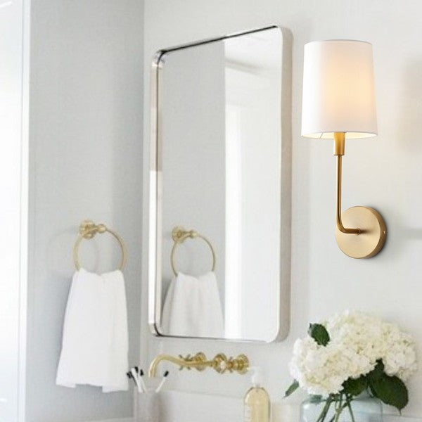 Jaxson Metal Wall Sconce in Brass Gold