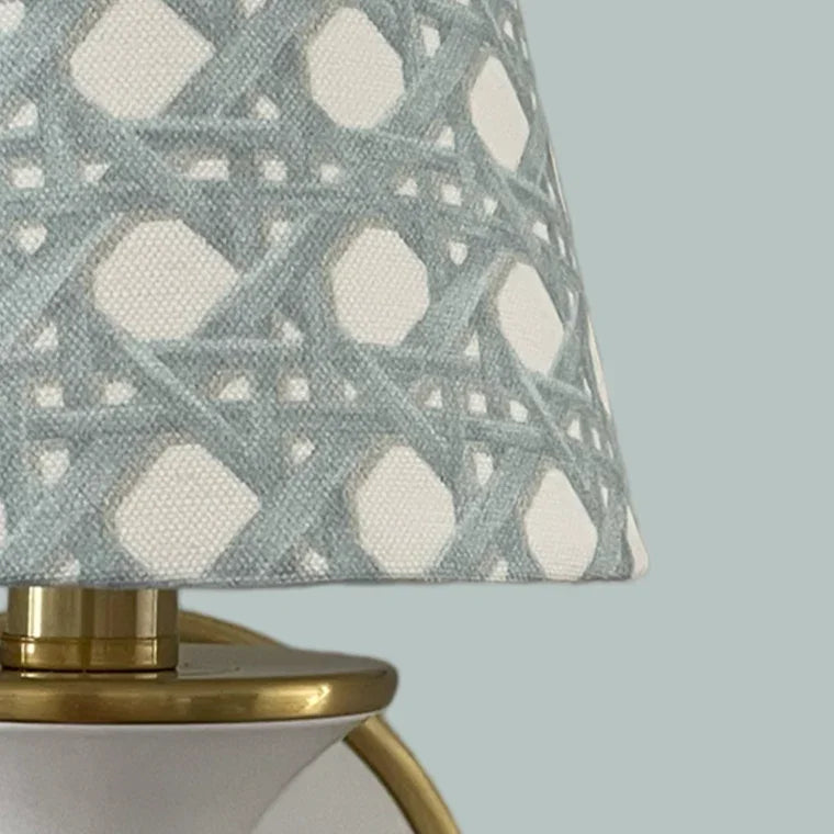 Blue Rattan Sconce Shade in Sally - The Mayfair Hall