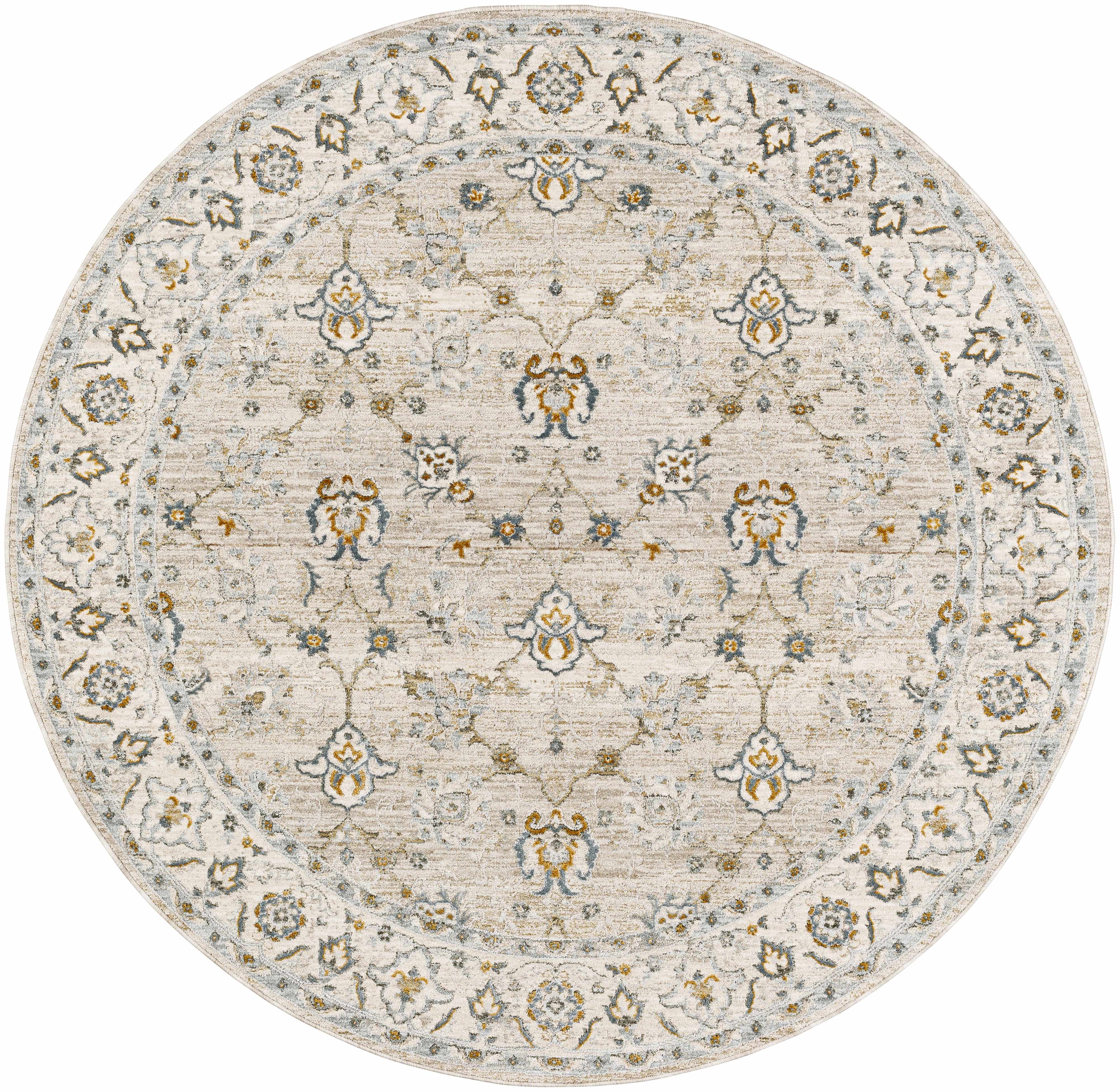 Amaru Cream & Sage Textured Rug with Fringes