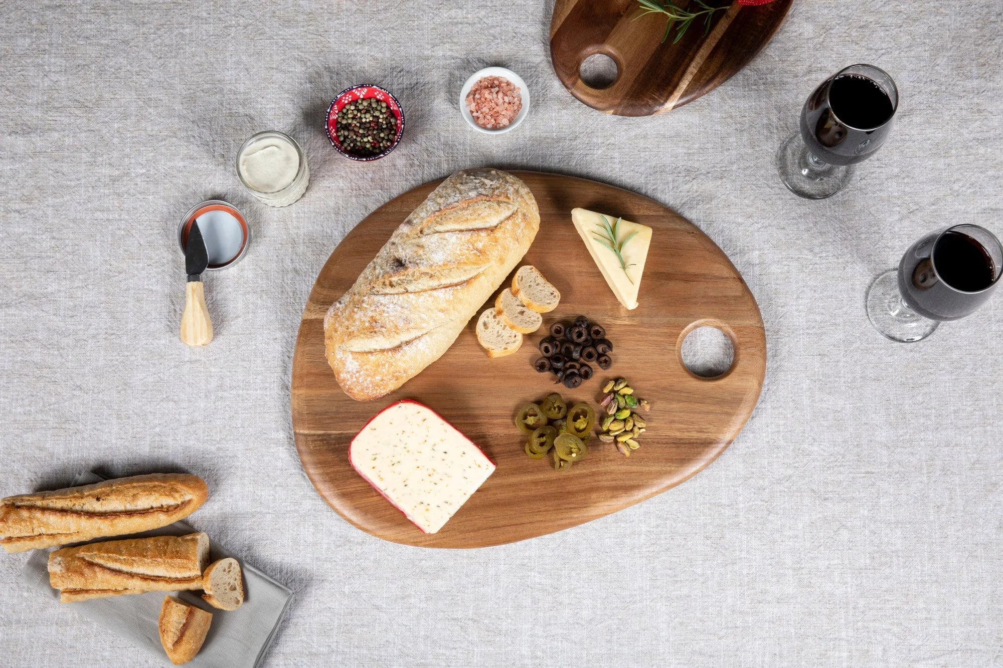 Pebble Shaped Acacia Serving Board 18" x 15" - The Mayfair Hall