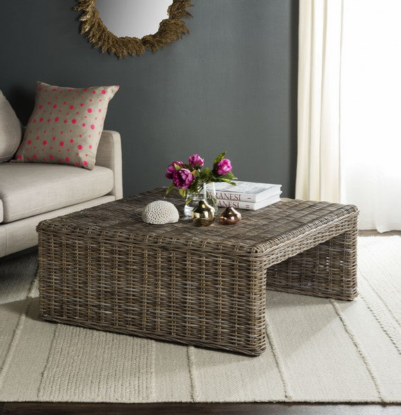 Persis Wicker Coffee Table in Natural