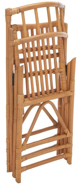 Maja Rattan Folding Accent Chair in Honey (Set of 2)
