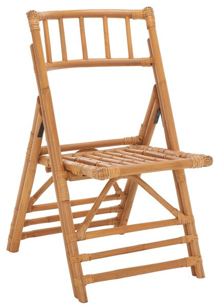 Maja Rattan Folding Accent Chair in Honey (Set of 2)