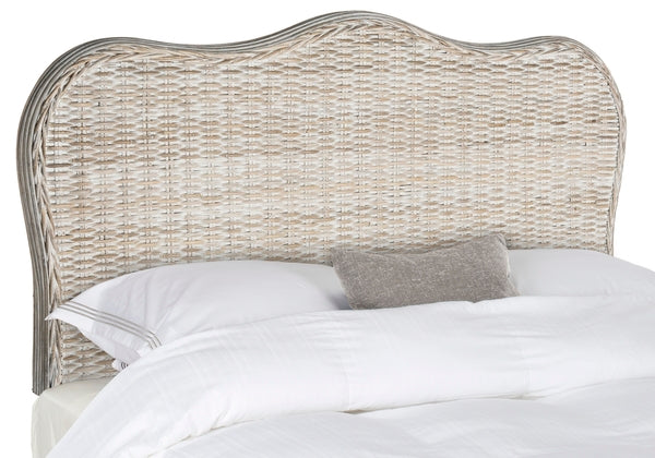 Imelda Rattan Headboard in White Wash