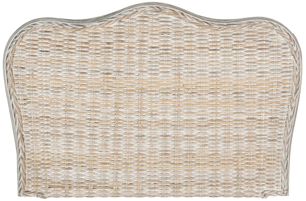 Imelda Rattan Headboard in White Wash