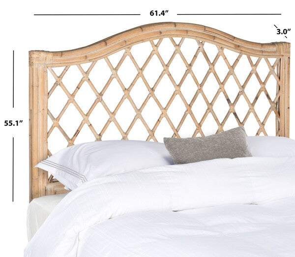 Gabrielle Wicker Headboard in White Wash