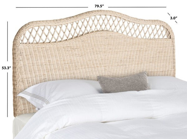 Sephina Rattan Headboard in White Wash