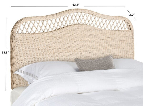 Sephina Rattan Headboard in White Wash