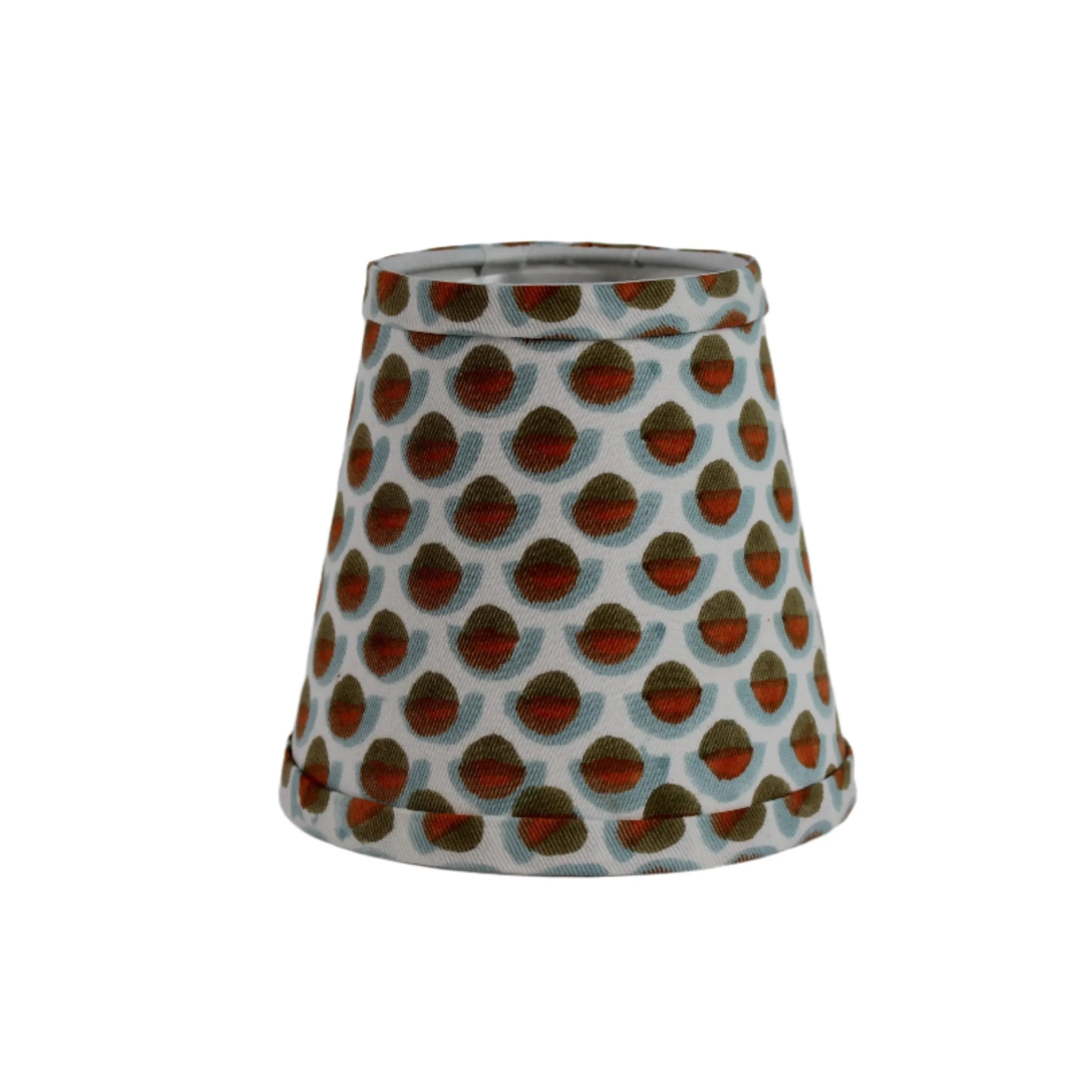 Small Shade Cover in Serena Dugan Olga/Persimmon Print - The Mayfair Hall