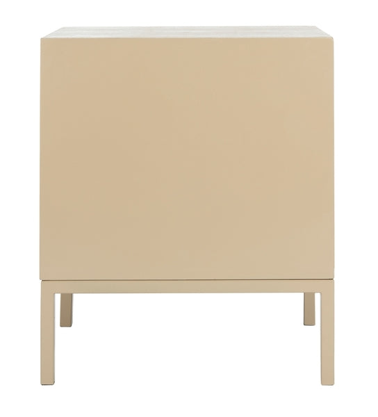 Camden Natural Faux Shagreen Nightstand - The Mayfair Hall