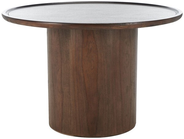 Devin Walnut Round Pedestal Dining Table - The Mayfair Hall