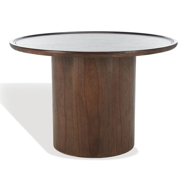 Devin Walnut Round Pedestal Dining Table - The Mayfair Hall