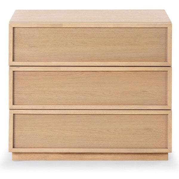 Zeus 3 Drawer Wood Chest in Natural