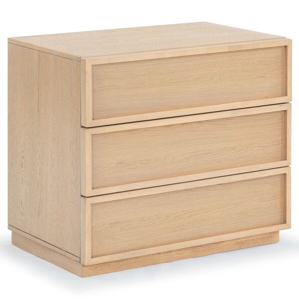 Zeus 3 Drawer Wood Chest in Natural