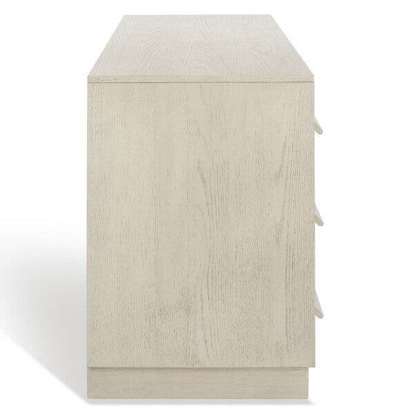Deirdra White Washed 6-Drawer Wood Dresser - The Mayfair Hall