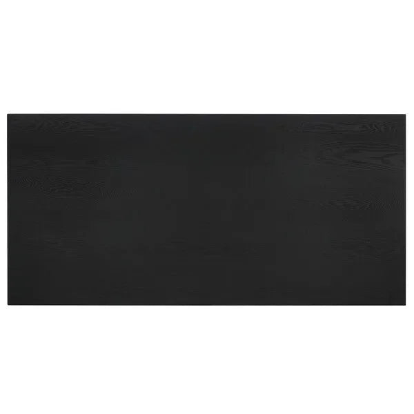Deborah Elm Wood Desk in Black with Drawer