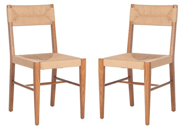 Cody Rattan Dining Chair in Natural (Set of 2)