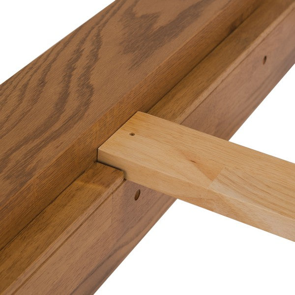 Cassius Wood Spindle Queen Bed in Light Brown