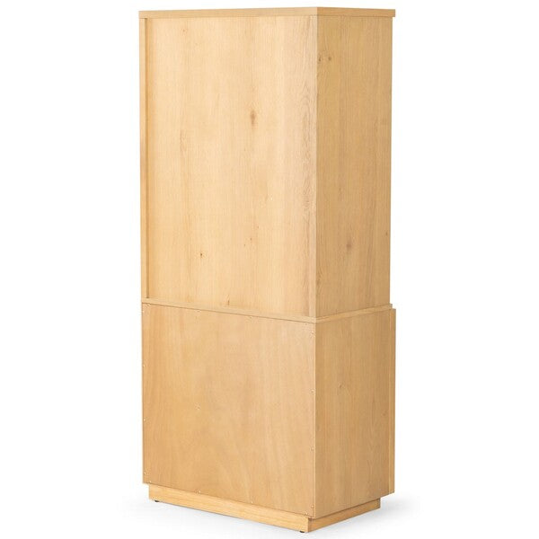 Zeus 4 Shelf Wood Bookcase in Natural