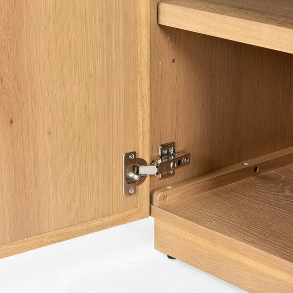 Zeus 4 Shelf Wood Bookcase in Natural