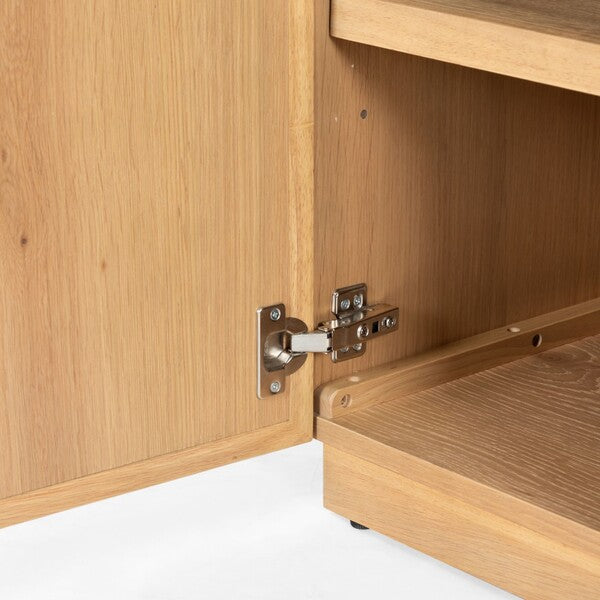 Zeus 4 Shelf Wood Bookcase in Natural