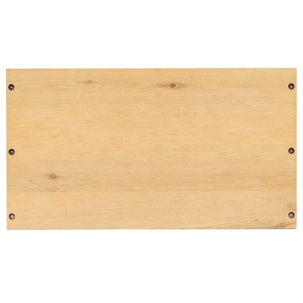 Zeus 4 Shelf Wood Bookcase in Natural