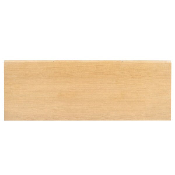 Zeus 7 Drawer Wood Desk in Natural