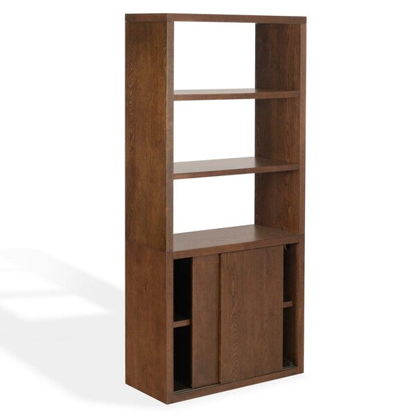 Elanna Wood 4 Shelf Bookcase in Walnut