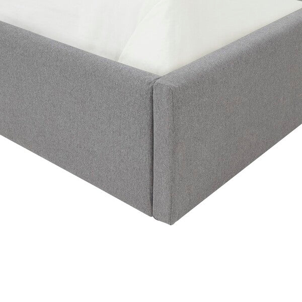 Rosita Low Profile Light Grey Tufted King Bed - The Mayfair Hall
