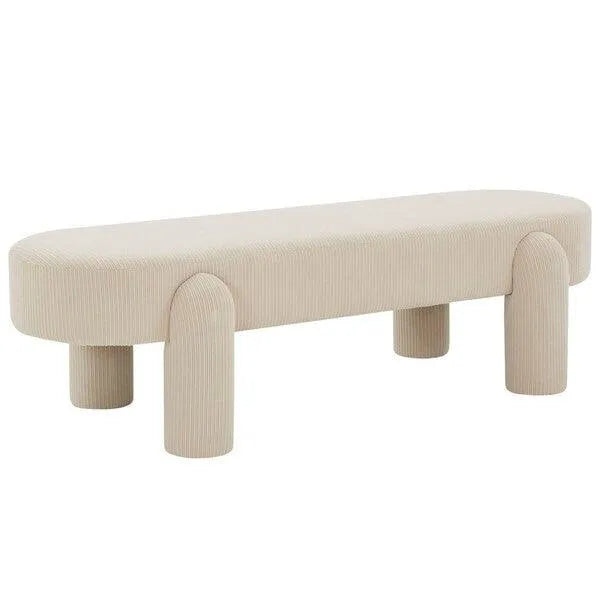 Safavieh Laurence Sand Corduroy Bench