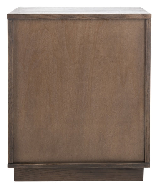 Zeus 2 Drawer Nightstand in Brown