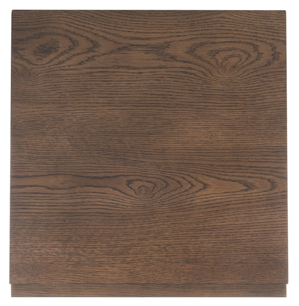 Zeus 2 Drawer Nightstand in Brown