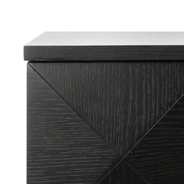 Safavieh Patty 6-Drawer Dresser in Black with Cubism Design