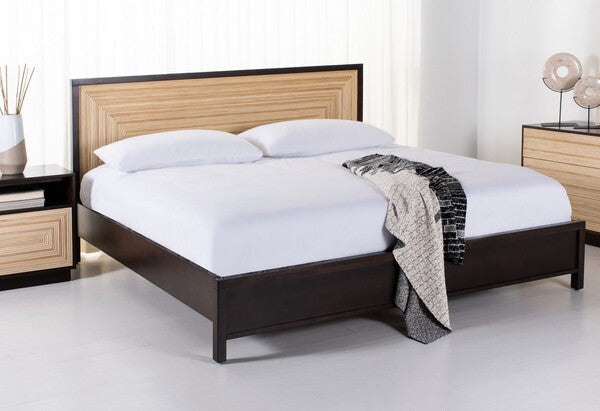 Stassie Cane King Bed in Black and Natural