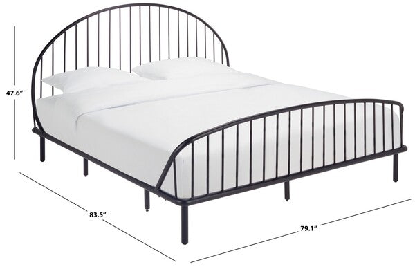 Sheeran Metal Spindle King Bed in Black