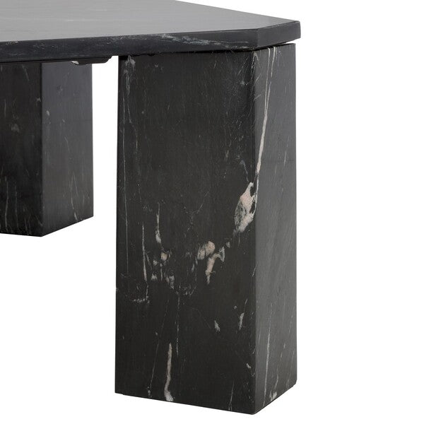 Daysi Square Marble Black Coffee Table - The Mayfair Hall