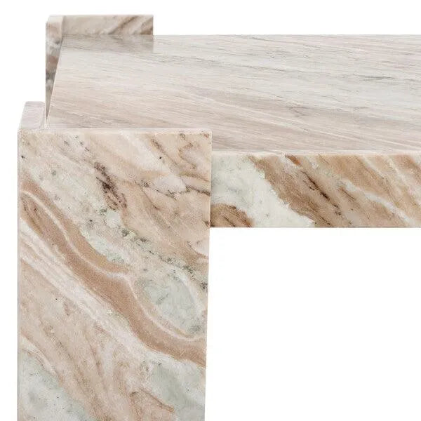 Safavieh Catayana Marble Coffee Table with L-Shaped Legs