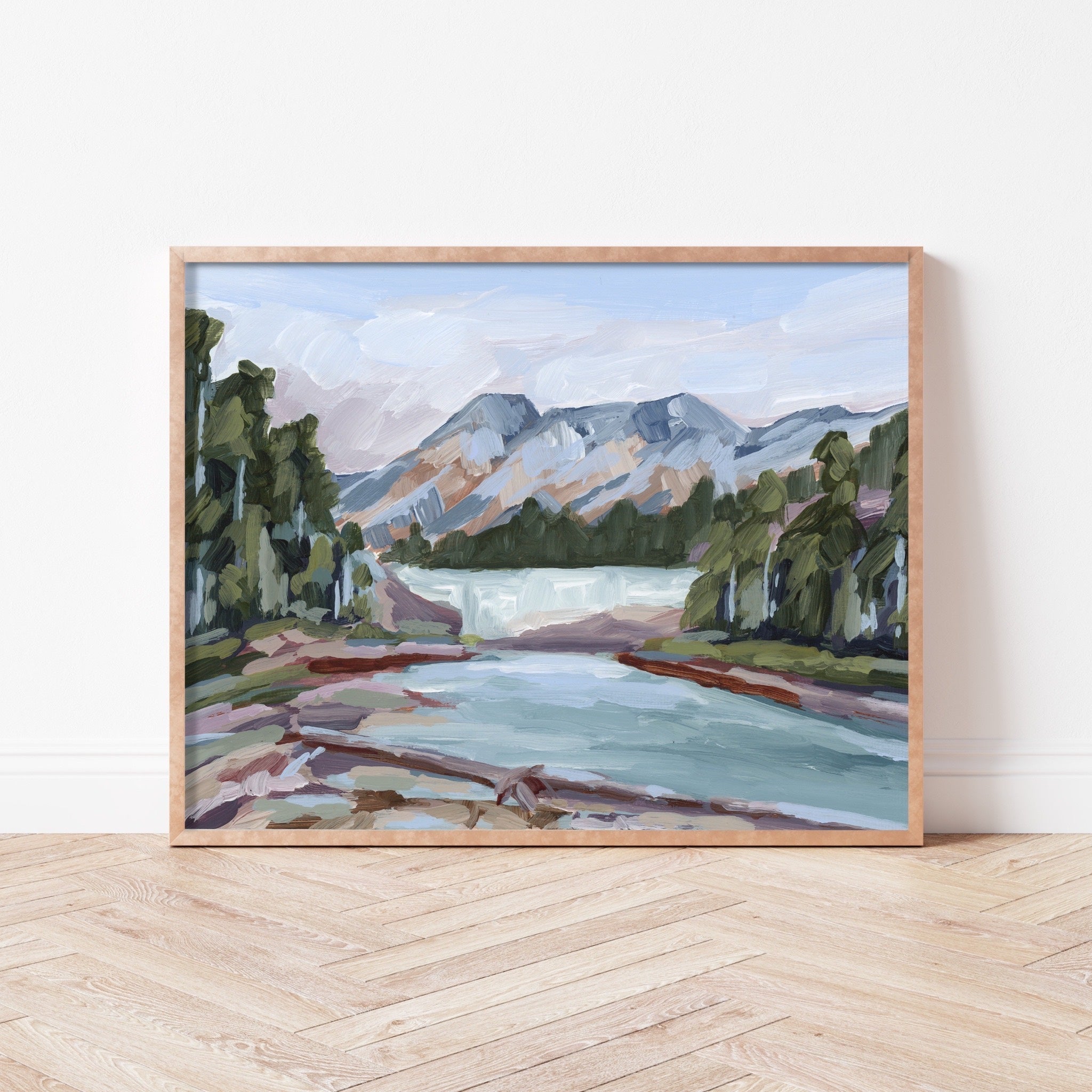 "Skipping Rocks" Art Print