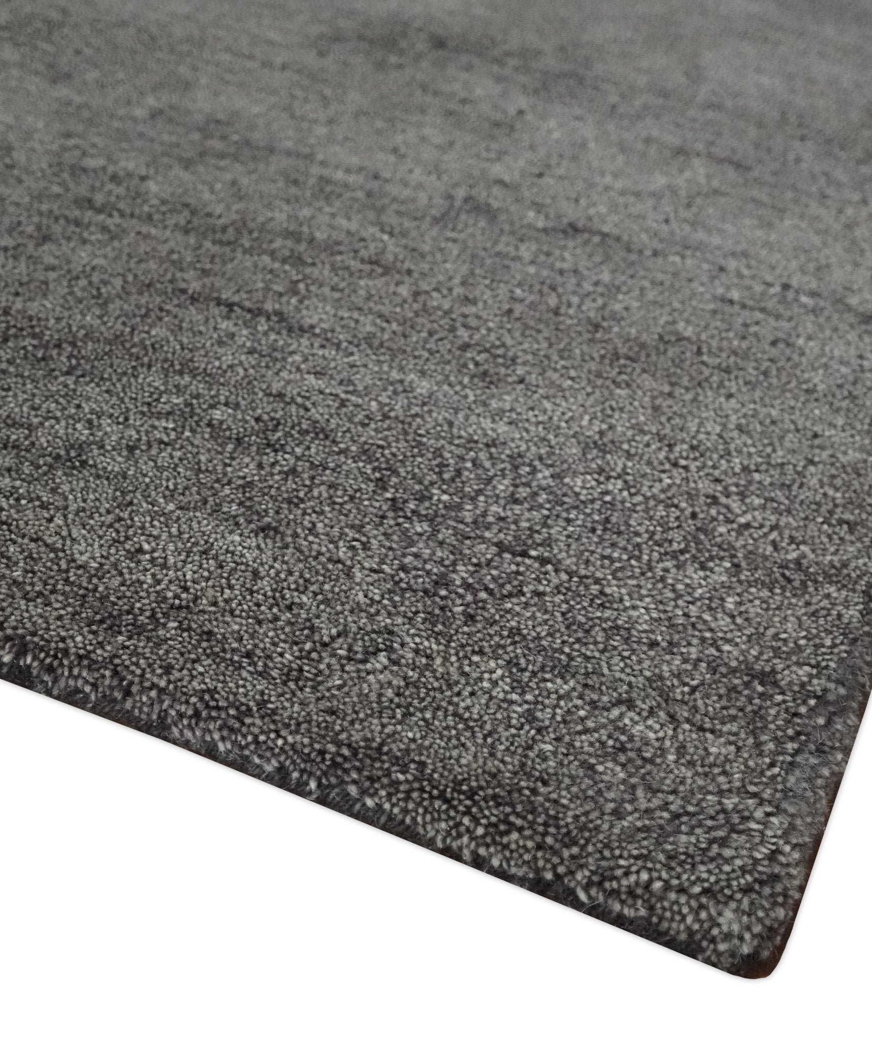 Solid Plane Charcoal Woolen Hand Tufted Gabbeh wool area Rug - The Rug Decor