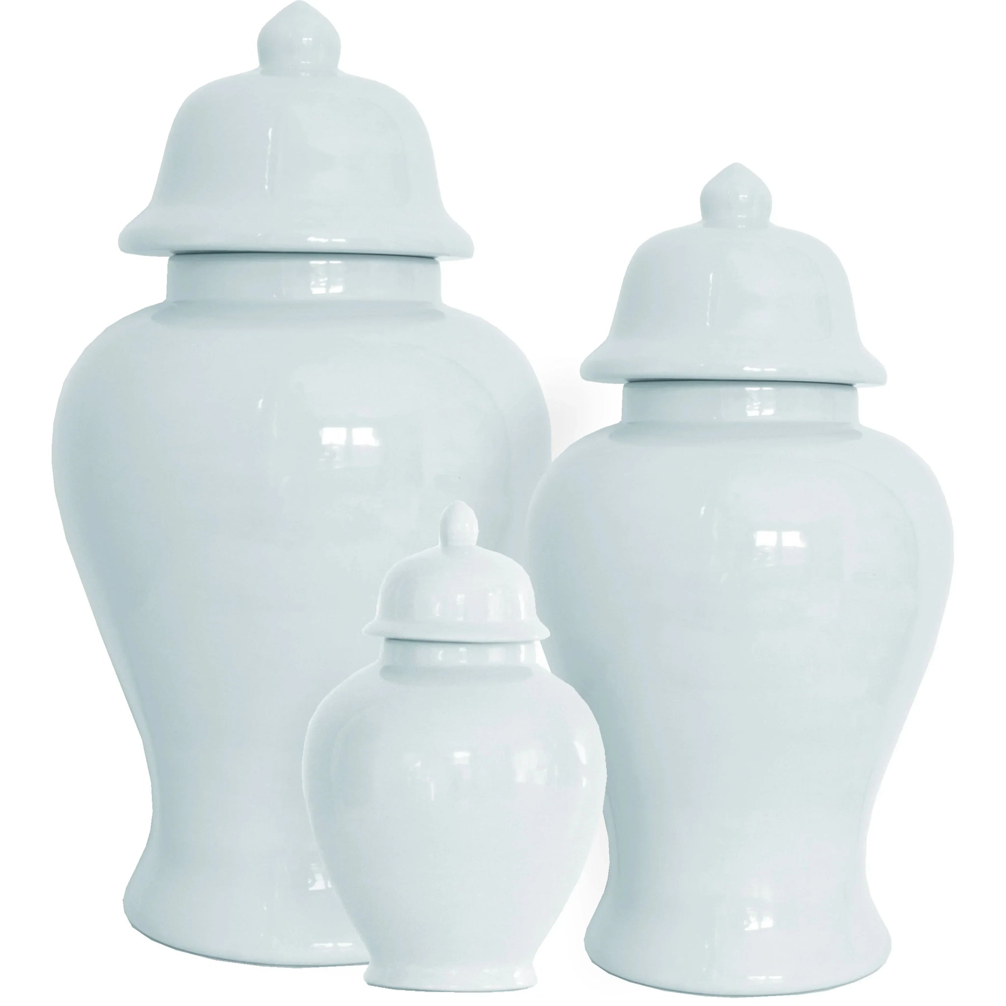 Size Medium Hydrangea Light Blue Ginger Jars