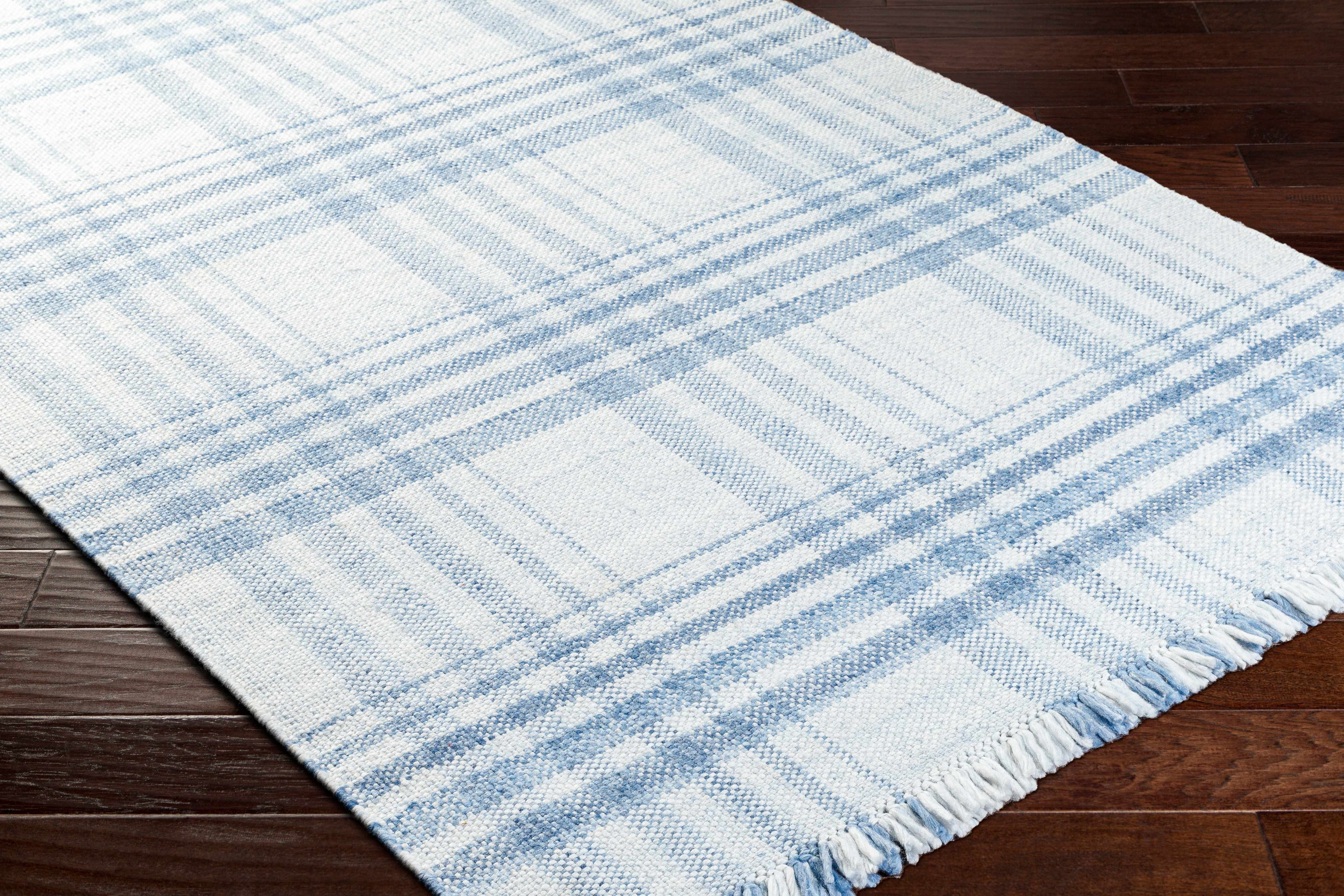 Inara Blue Plaid Area Rug