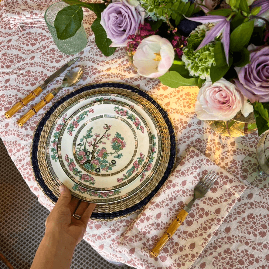 Wisteria Linen Tablecloth