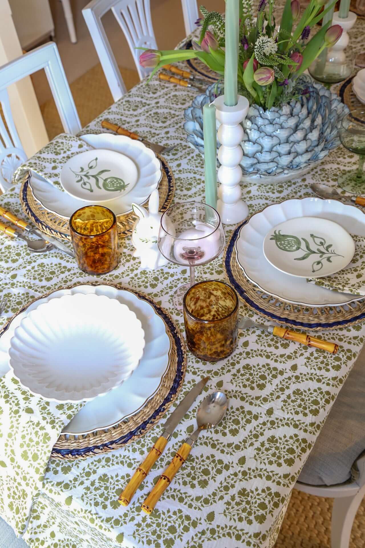 Wisteria Linen Tablecloth