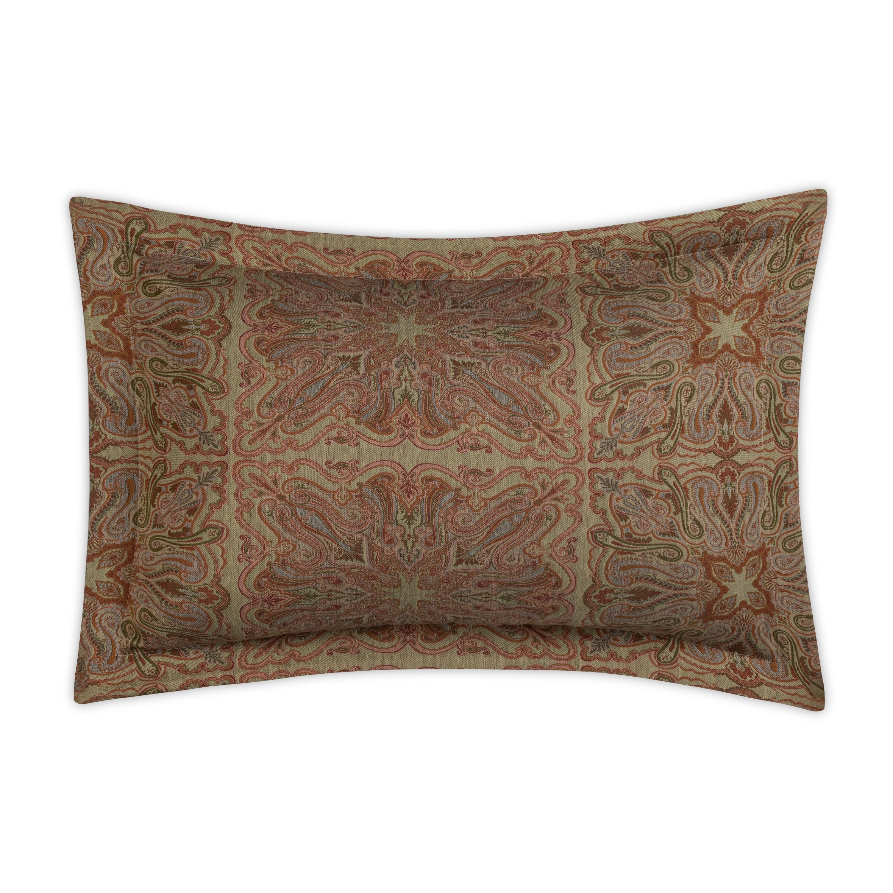 Taj Mahal Cotton Sham Set with Plain Hem Flange and Envelope Closure
