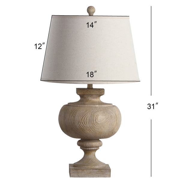 Prescott Resin Table Lamp in Natural with Oatmeal Cotton Shade