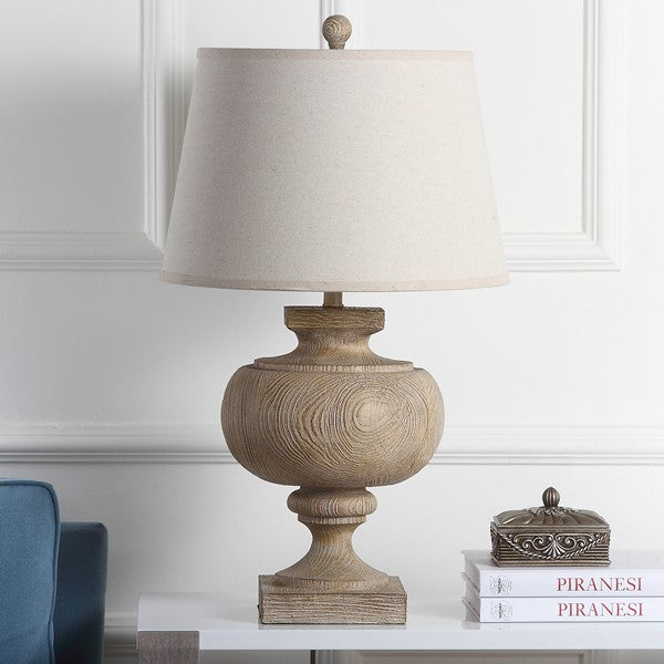 Prescott Resin Table Lamp in Natural with Oatmeal Cotton Shade