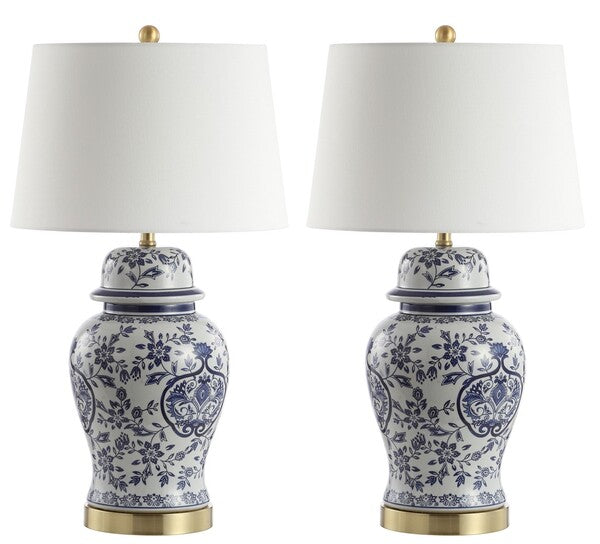 Ariadne Blue-White Table Lamp - Set of 2 - The Mayfair Hall